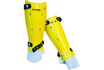 PAIRE DE PROTEGE TIBIAS - RIGIDES - JAUNE (Blister - PAV) - FRANCITAL  RH-AC004